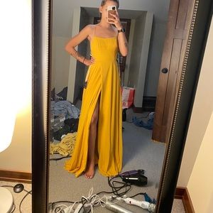 Lulus Marigold/Yellow Bridesmaids dress